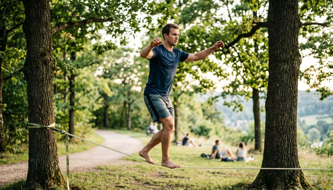 Rôle de l'équilibre dans les performances en slackline
